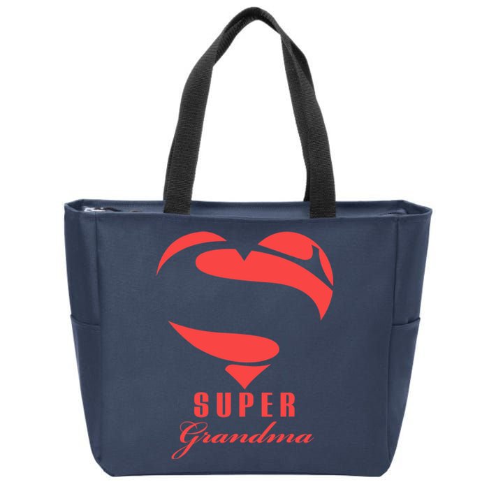 Super Grandma Superhero T Gift Mother Father Day Zip Tote Bag