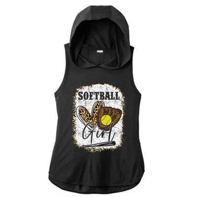 Softball Girl Softball Ladies PosiCharge Tri-Blend Wicking Draft Hoodie Tank