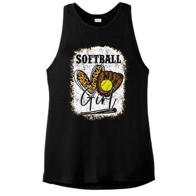 Softball Girl Softball Ladies PosiCharge Tri-Blend Wicking Tank