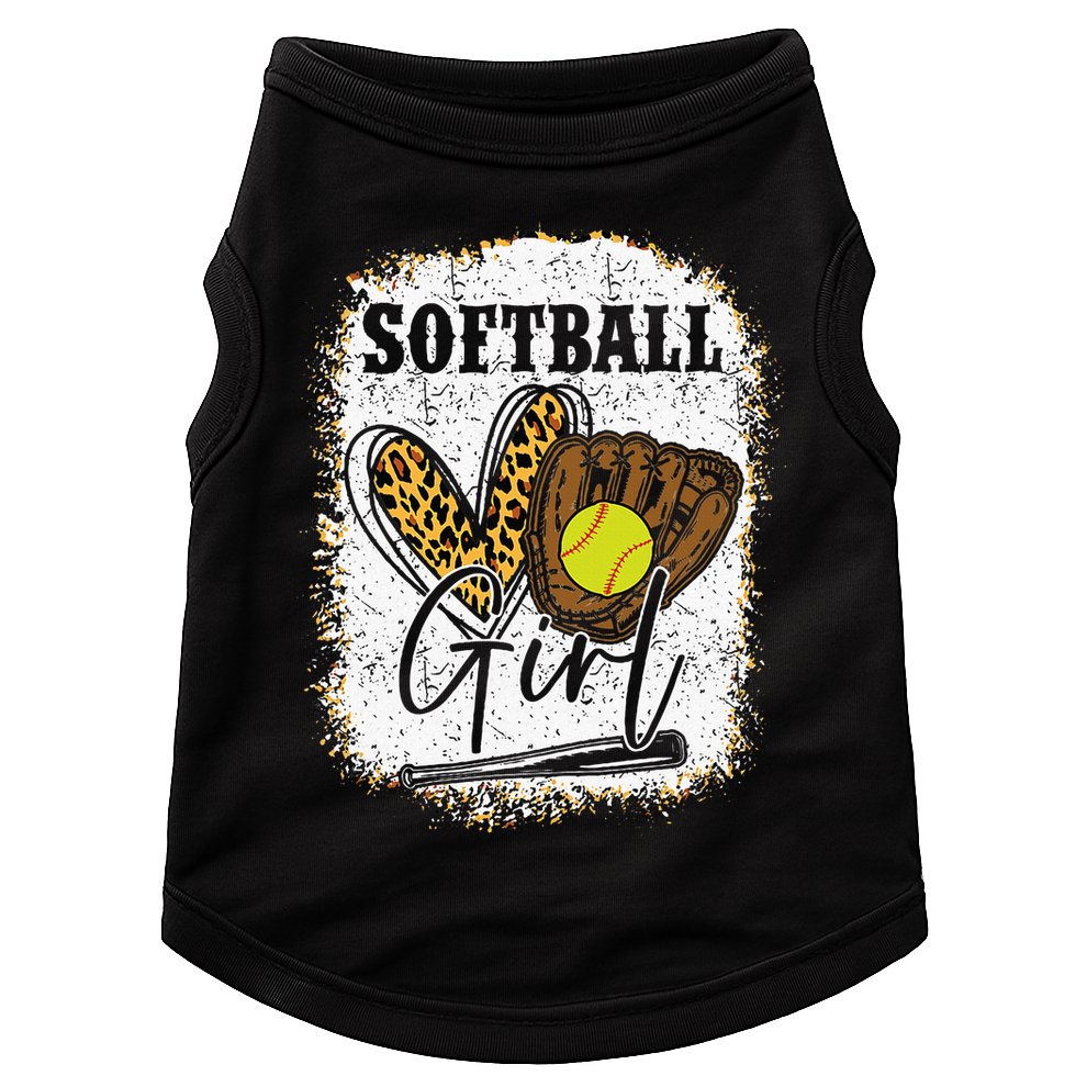 Softball Girl Softball Doggie Tank
