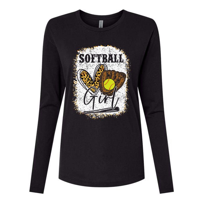 Softball Girl Softball Womens Cotton Relaxed Long Sleeve T-Shirt