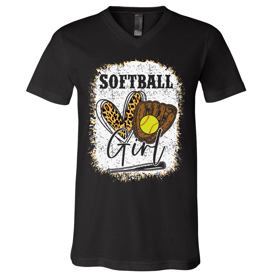 Softball Girl Softball V-Neck T-Shirt