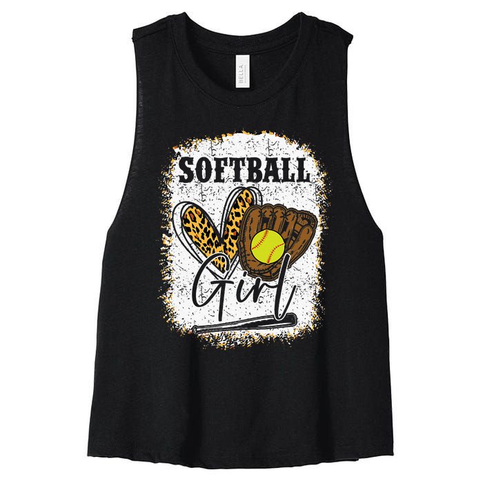 Softball Girl Softball Women's Racerback Cropped Tank