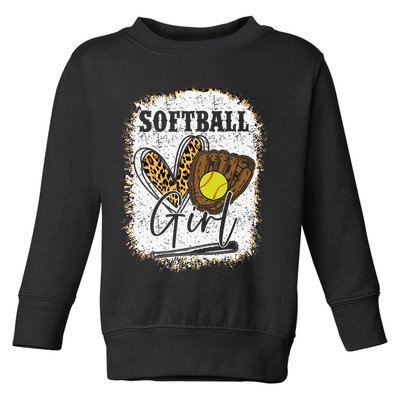 Softball Girl Softball Toddler Sweatshirt