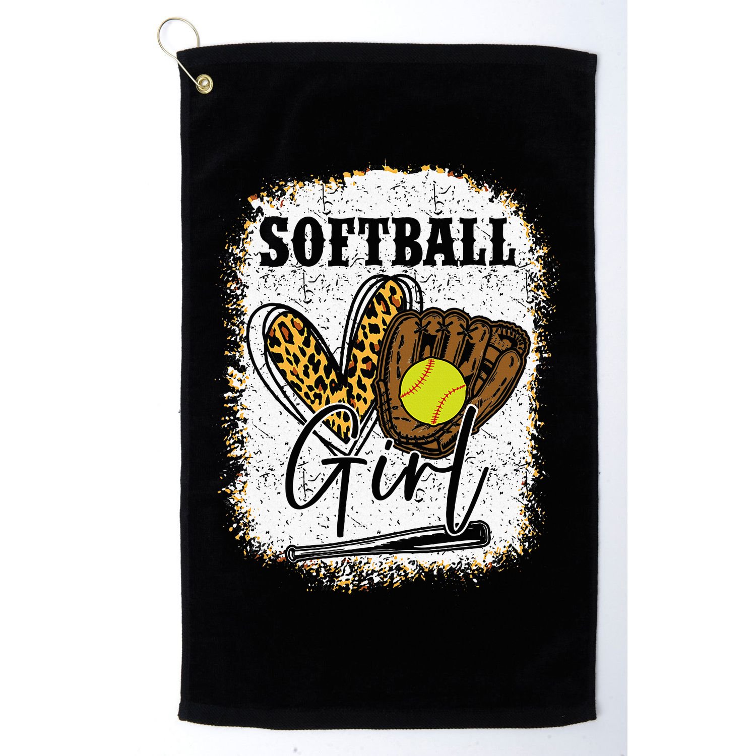 Softball Girl Softball Golf Towel