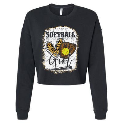 Softball Girl Softball Cropped Pullover Crew