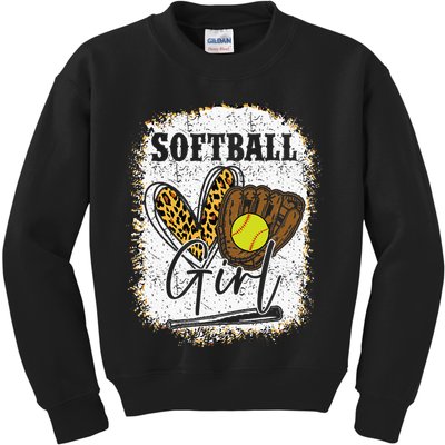 Softball Girl Softball Kids Sweatshirt