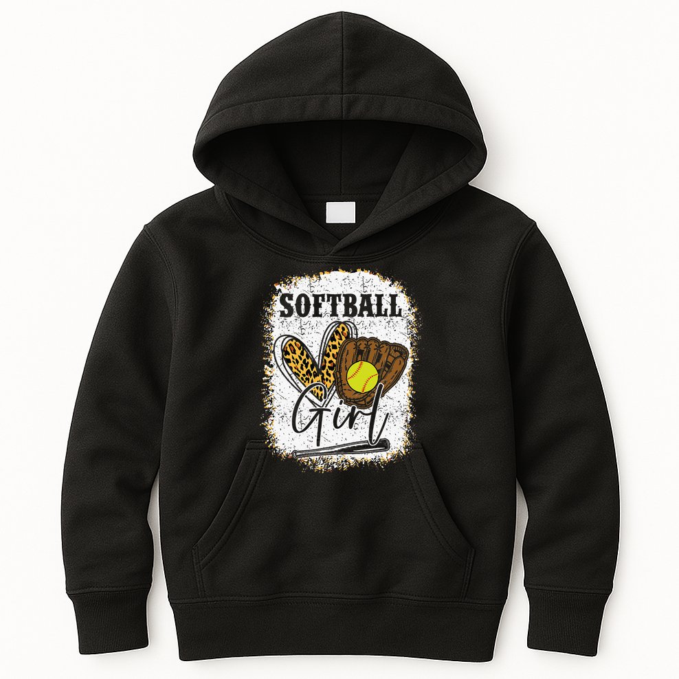 Softball Girl Softball Kids Hoodie