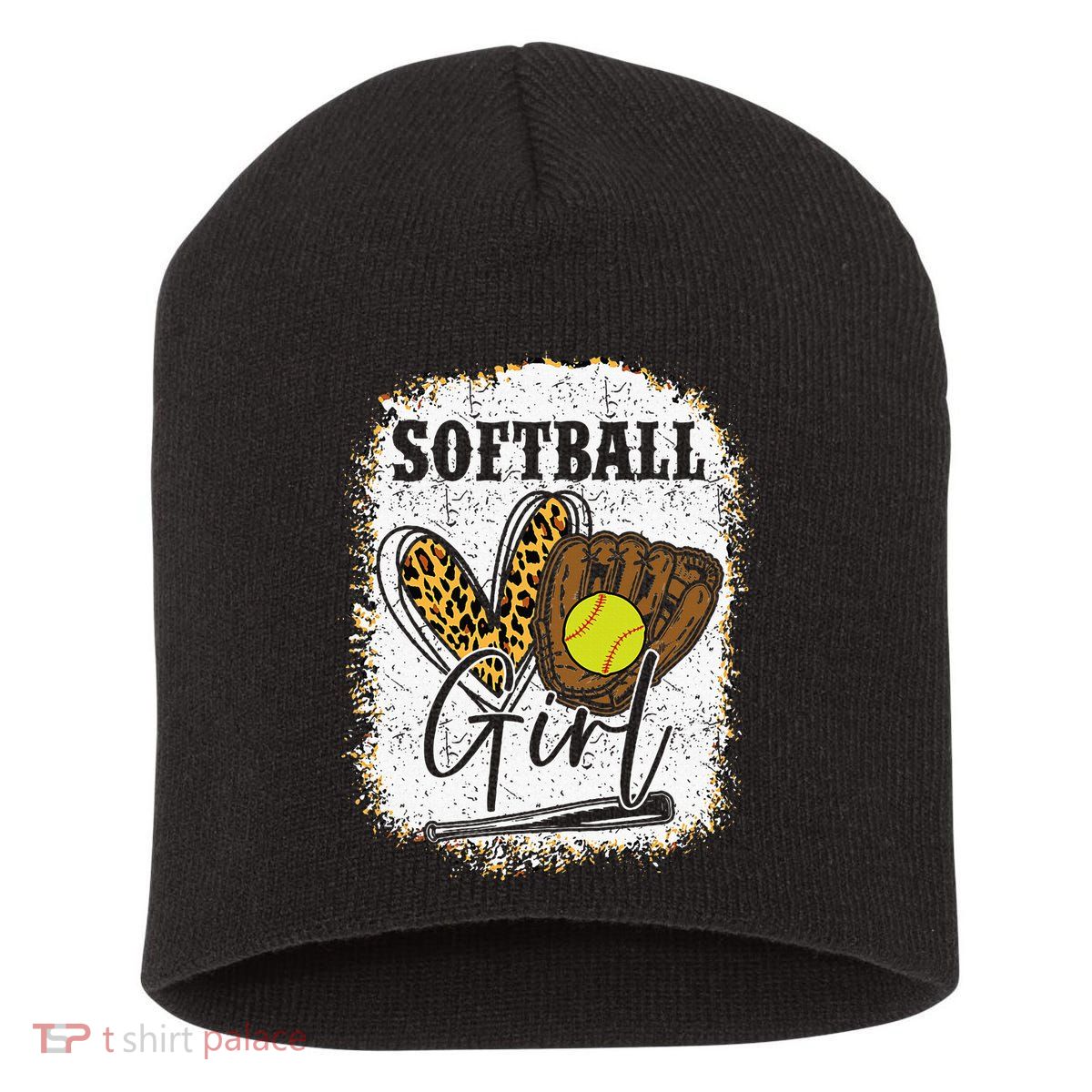 Softball Girl Softball Short Acrylic Beanie