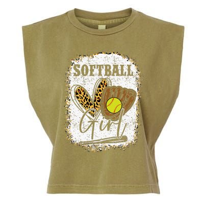 Softball Girl Softball Garment-Dyed Women's Muscle Tee