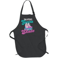 Skaters Gonna Skate Vintage Roller Skating Skate Skater Full-Length Apron With Pockets