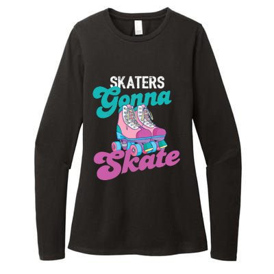 Skaters Gonna Skate Vintage Roller Skating Skate Skater Womens CVC Long Sleeve Shirt