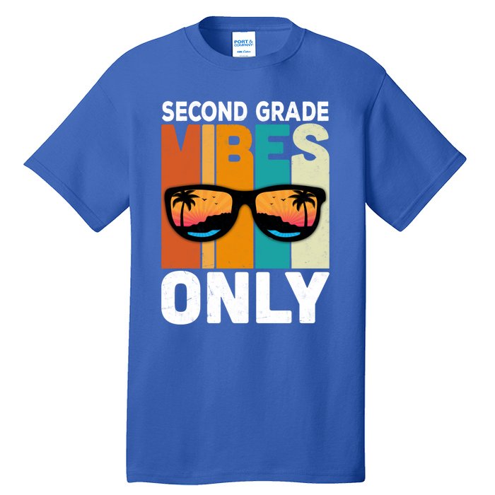 Second Grade Students Vintage Vibes Only Back To School Funny Gift Tall T-Shirt