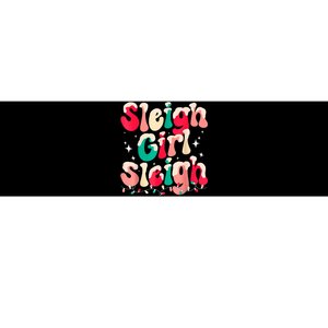 Sleigh Girl Sleigh Christmas Retro Xmas Holiday Bumper Sticker