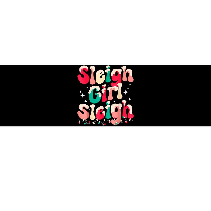 Sleigh Girl Sleigh Christmas Retro Xmas Holiday Bumper Sticker