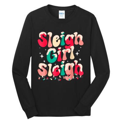 Sleigh Girl Sleigh Christmas Retro Xmas Holiday Tall Long Sleeve T-Shirt