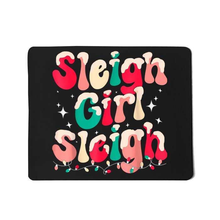 Sleigh Girl Sleigh Christmas Retro Xmas Holiday Mousepad