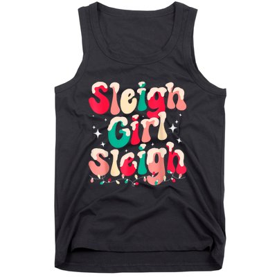 Sleigh Girl Sleigh Christmas Retro Xmas Holiday Tank Top