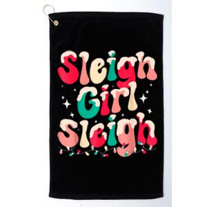 Sleigh Girl Sleigh Christmas Retro Xmas Holiday Platinum Collection Golf Towel