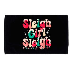 Sleigh Girl Sleigh Christmas Retro Xmas Holiday Microfiber Hand Towel