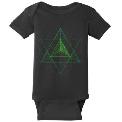 Sacred Geometry Star Tetrahedron Merkaba Baby Bodysuit