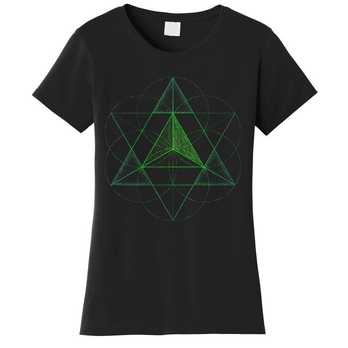 Sacred Geometry Star Tetrahedron Merkaba Women's T-Shirt