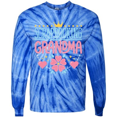 Scrapbooking Grandma Scrapbook Scrapbooker Scrapper Nana Great Gift Tie-Dye Long Sleeve Shirt