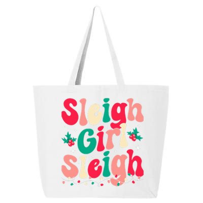 Sleigh Girl Sleigh Christmas Retro Groovy Xmas Pjs Holiday  25L Jumbo Tote