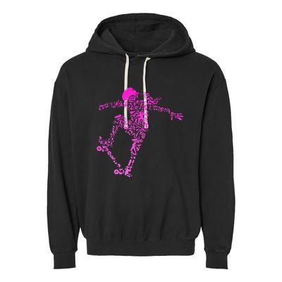 Skater Girl Skateboarder Girl Skateboard Gift Garment-Dyed Fleece Hoodie