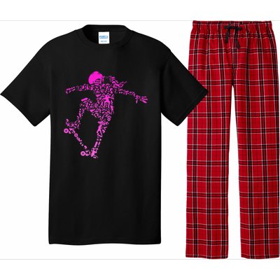 Skater Girl Skateboarder Girl Skateboard Gift Pajama Set