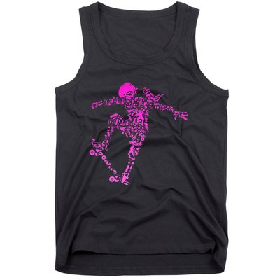 Skater Girl Skateboarder Girl Skateboard Gift Tank Top