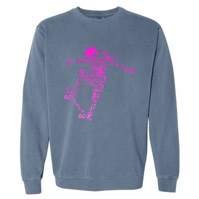 Skater Girl Skateboarder Girl Skateboard Gift Garment-Dyed Sweatshirt