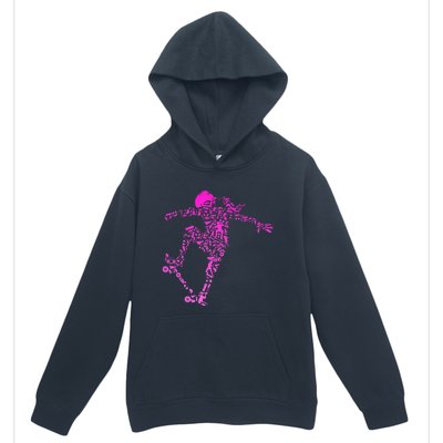 Skater Girl Skateboarder Girl Skateboard Gift Urban Pullover Hoodie