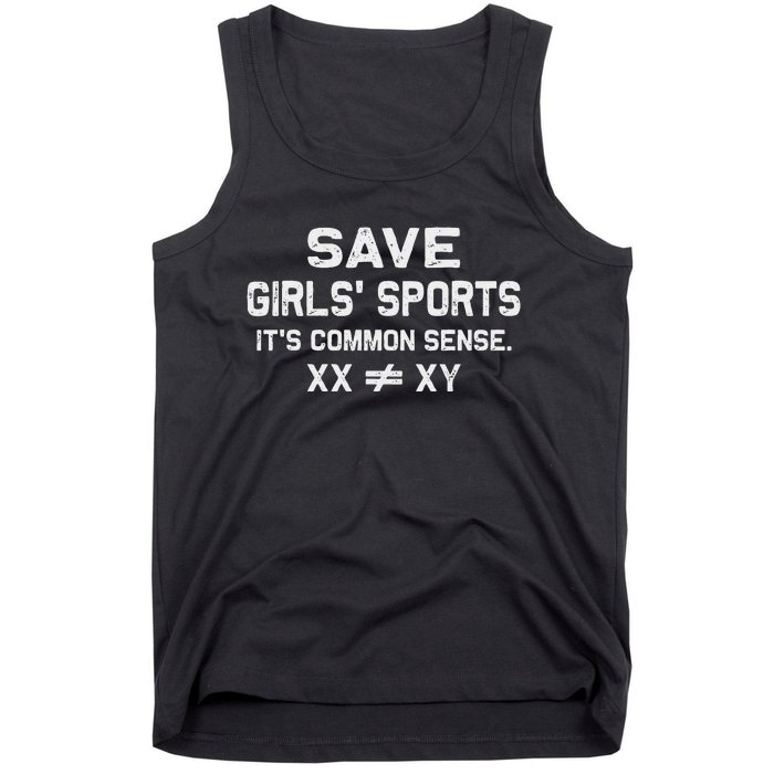 Save Girl Sports Its Common Sense Xx Different To Xy Gift Tank Top