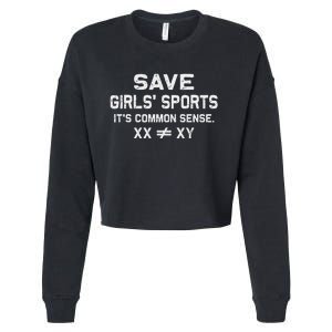 Save Girl Sports Its Common Sense Xx Different To Xy Gift Cropped Pullover Crew