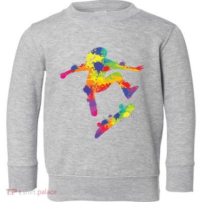 Skater Girl Skateboard Skateboarder Girl Toddler Sweatshirt