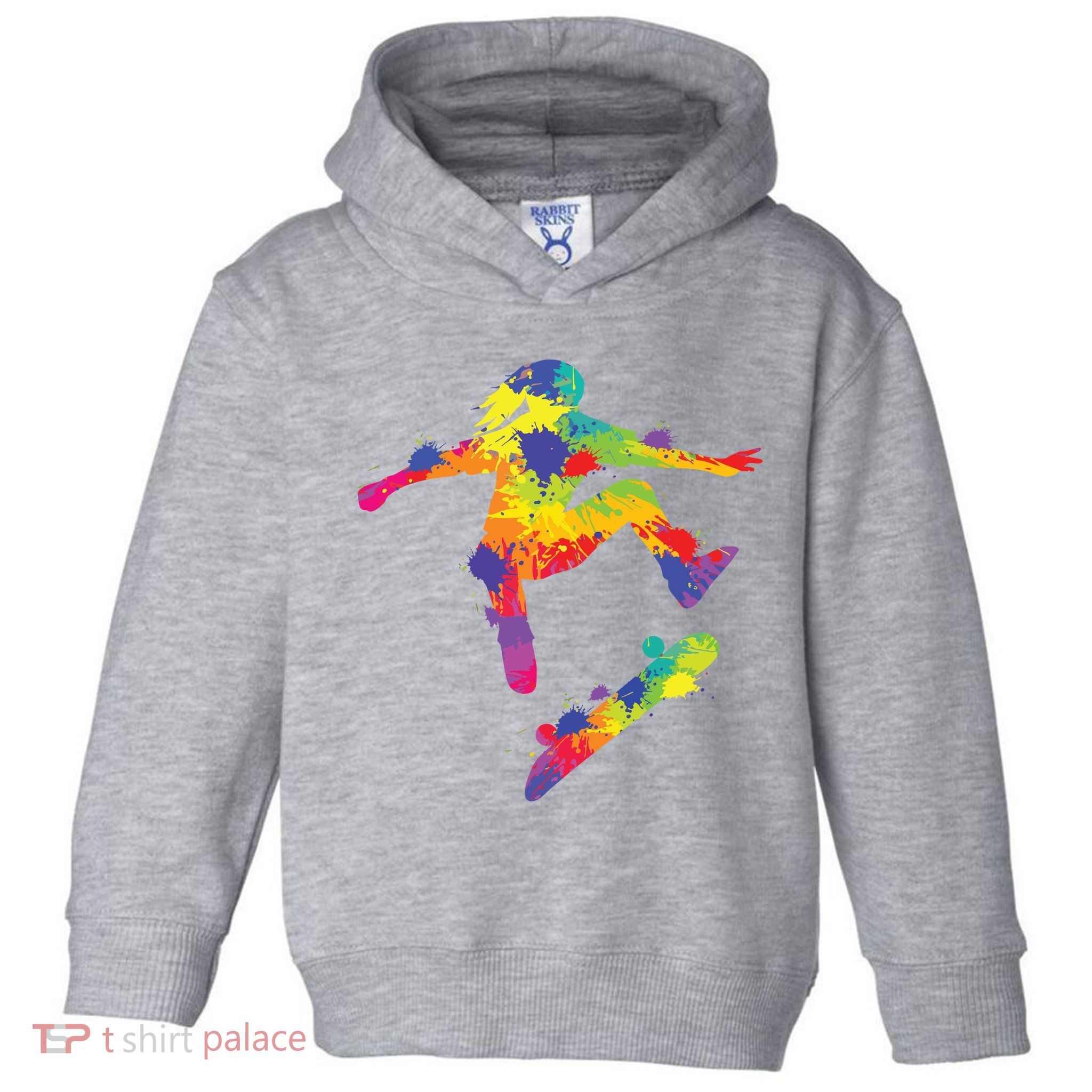 Skater Girl Skateboard Skateboarder Girl Toddler Hoodie