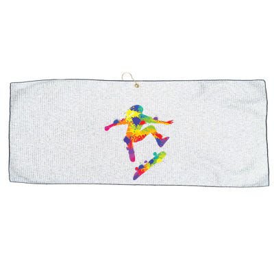 Skater Girl Skateboard Skateboarder Girl Large Microfiber Waffle Golf Towel