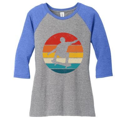 Skater Gift Skateboarding Skateboard Skate Skating Gift Women's Tri-Blend 3/4-Sleeve Raglan Shirt