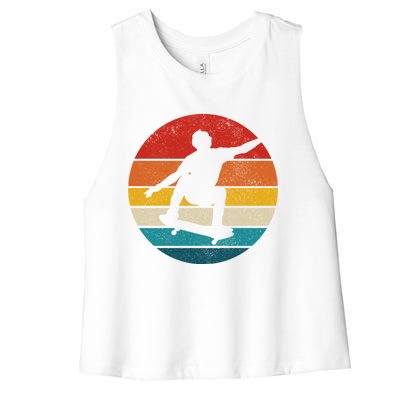 Skater Gift Skateboarding Skateboard Skate Skating Gift Women's Racerback Cropped Tank