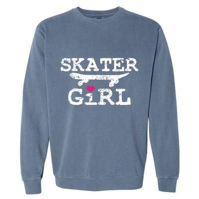 Skater Girl Skateboard Skateboarding Garment-Dyed Sweatshirt