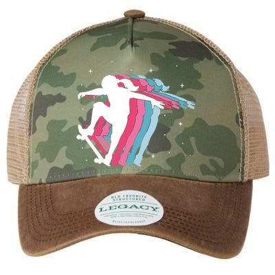 Skater Girl Skateboarder Skateboarding Gift Legacy Tie Dye Trucker Hat