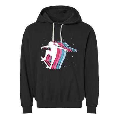 Skater Girl Skateboarder Skateboarding Gift Garment-Dyed Fleece Hoodie