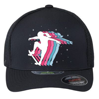 Skater Girl Skateboarder Skateboarding Gift Flexfit Unipanel Trucker Cap