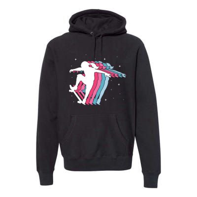 Skater Girl Skateboarder Skateboarding Gift Premium Hoodie