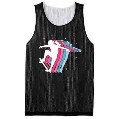 Skater Girl Skateboarder Skateboarding Gift Mesh Reversible Basketball Jersey Tank