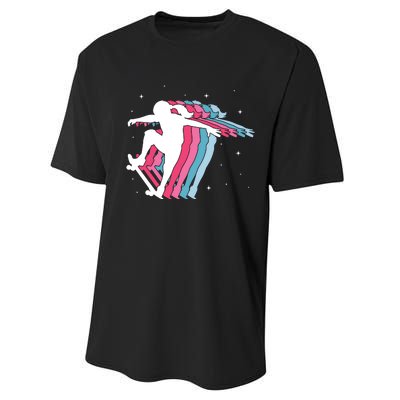 Skater Girl Skateboarder Skateboarding Gift Performance Sprint T-Shirt