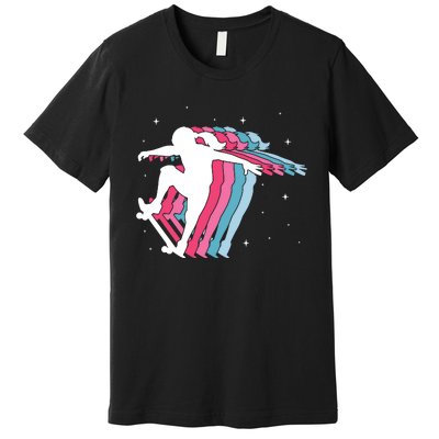 Skater Girl Skateboarder Skateboarding Gift Premium T-Shirt