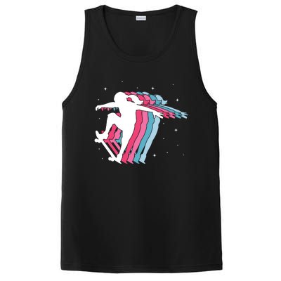 Skater Girl Skateboarder Skateboarding Gift PosiCharge Competitor Tank