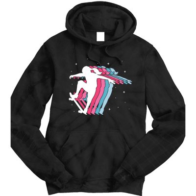 Skater Girl Skateboarder Skateboarding Gift Tie Dye Hoodie